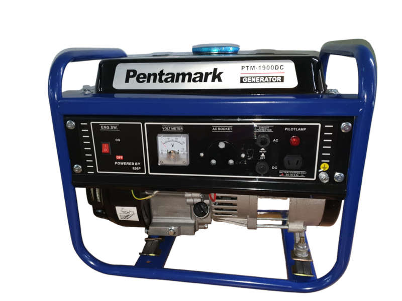 Pentamark PTM-1900DC Portable Petrol Generator 1000W 200VAC 4-Stroke 5L Air Cooled Genset