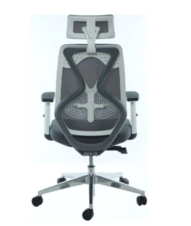 Office Chairs - Ergonomic Executive Mesh with Headrest - Grey