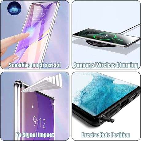 360 Magnetic Case for Samsung Galaxy S23 Ultra - Silver