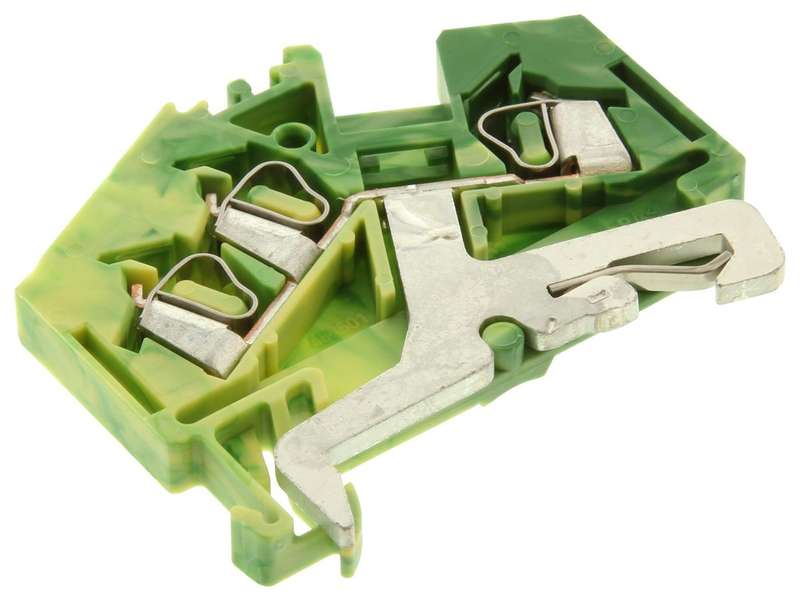 Wago (280-637) DIN Rail Mount Terminal Block, 3 Ways, 28 AWG