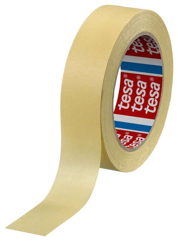 Tesa - Masking Tape, Crepe Paper, Cream, 19 mm x 50 m