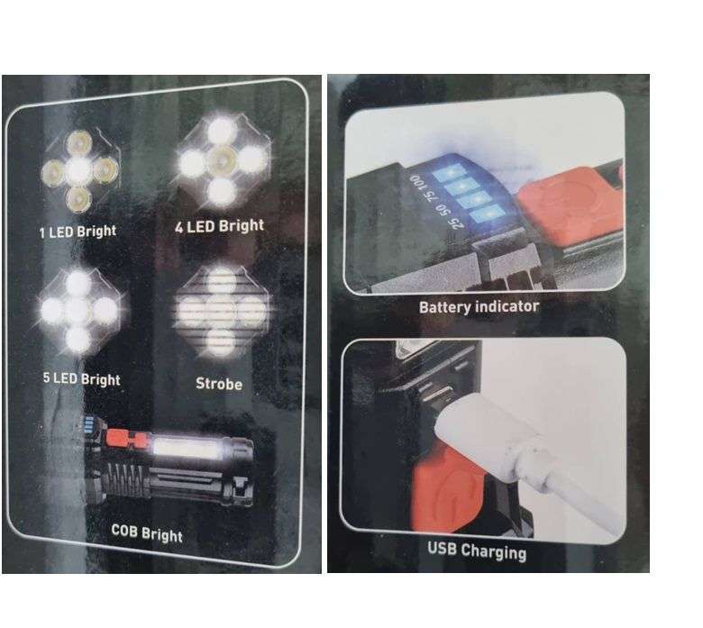 Portable USB Rechargeable Flashlight