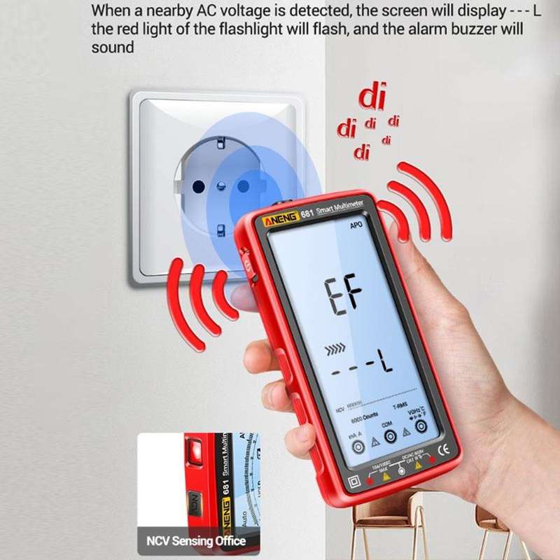 Aneng 681 Smart LCD Multimeter High-end Touch 6000 Counts - Rechargeable
