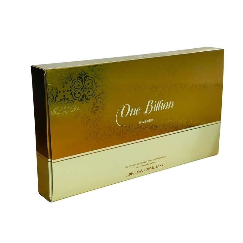 Luca One Billion Him & Her Perfumes Set - 4x30ml EDP  + Keyring & Premium Gift Bag COMBO