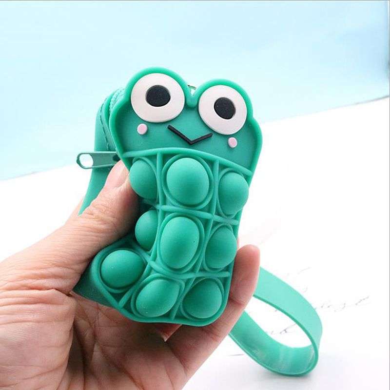 Mini Coin Purse Push Bubbles Fidget Toys For Adults Boys Girls - Strawberry