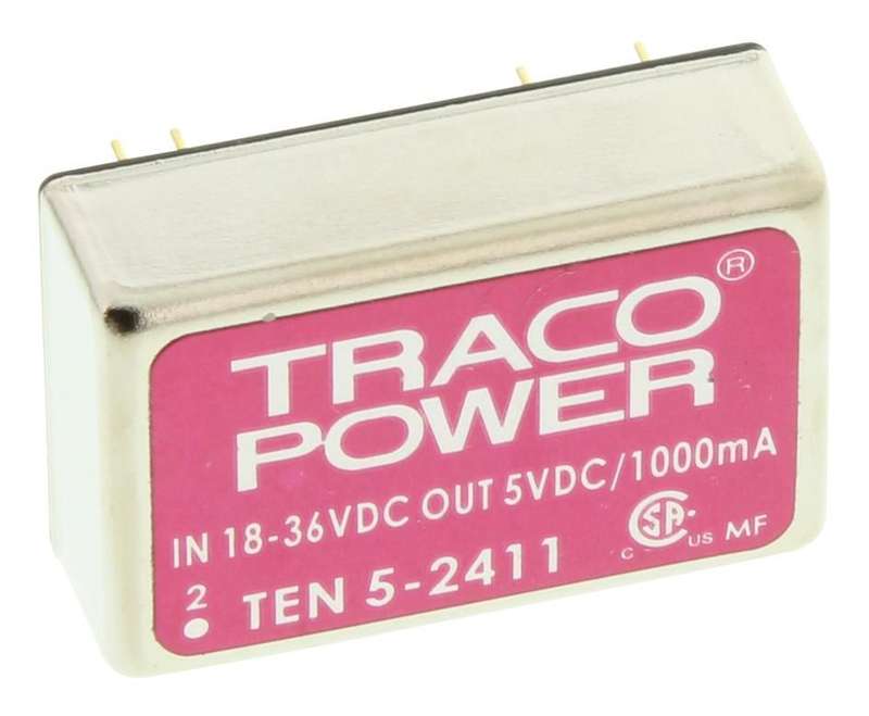 Traco Power (TEN 5-2411) Isolated Through Hole DC/DC Converter, 5V, 1A