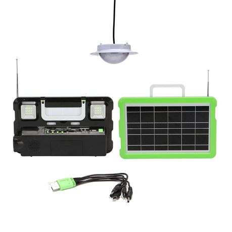 Portable Solar Lighting System with Radio