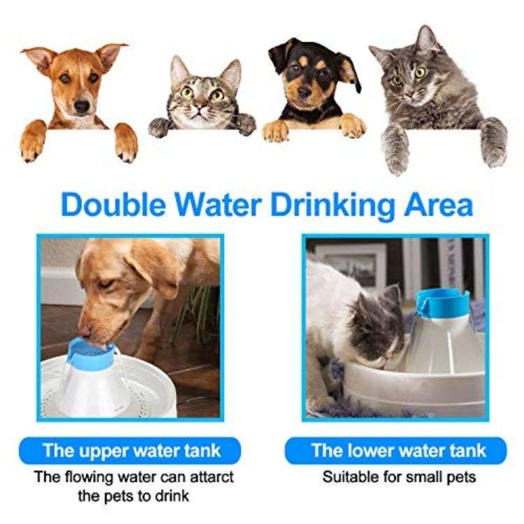 DHAO Pet Drinking Fountain Quiet Automatic or Cat and Dog 3L - Pink