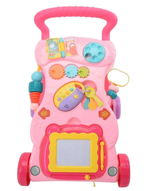 Jack Brown Multifunctional First Steps Baby Walker Toy - Pink
