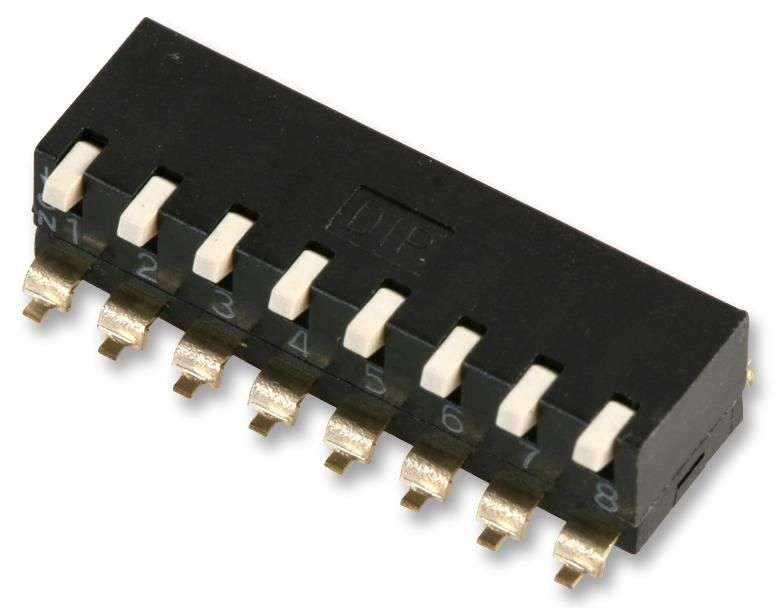 Multicomp Pro (MCEPM-08) DIP / SIP Switch, SPST, 24 VDC, 25 mA
