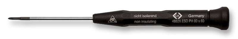 CK Tools (T4882X1 ESD) Phillips Screwdriver, #1 Tip, 80 mm Blade Length