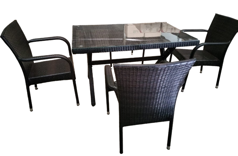 Patio / Balcony / Outdoor / Garden Set - Four Seater - Brown Colour