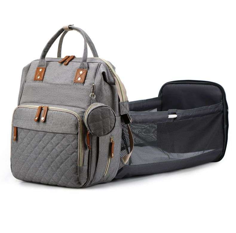 Multi-functional baby diaper bag & Bed