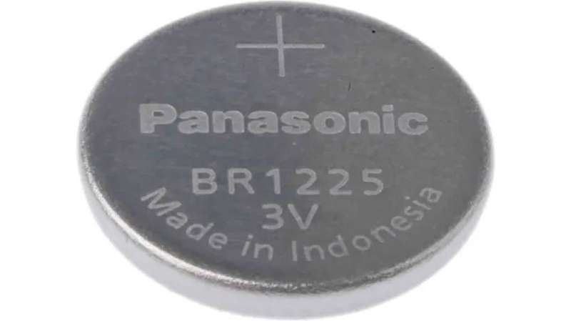 Panasonic (BR1225) Button Battery, 3V, 12.5mm Diameter
