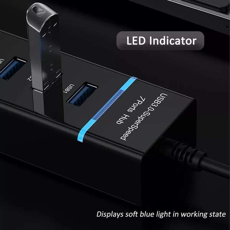 7 Port USB 3.0 Hub 120cm
