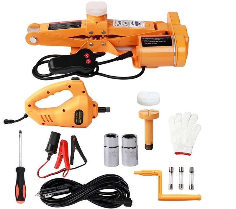 Portable 3 Ton Car Electric Jack Tire Change Repair Tool