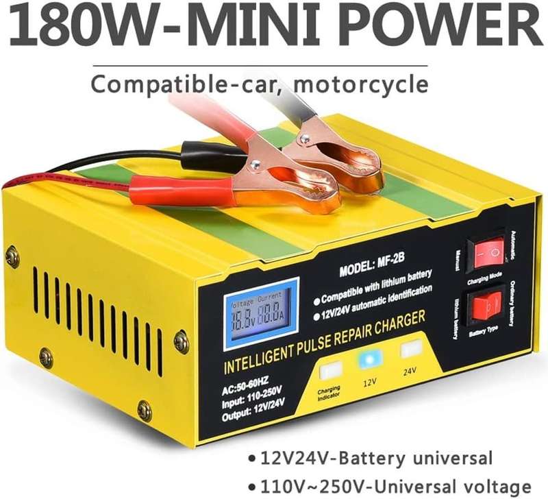 AC250V Full Intelligent Battery Charger 180W Temperature