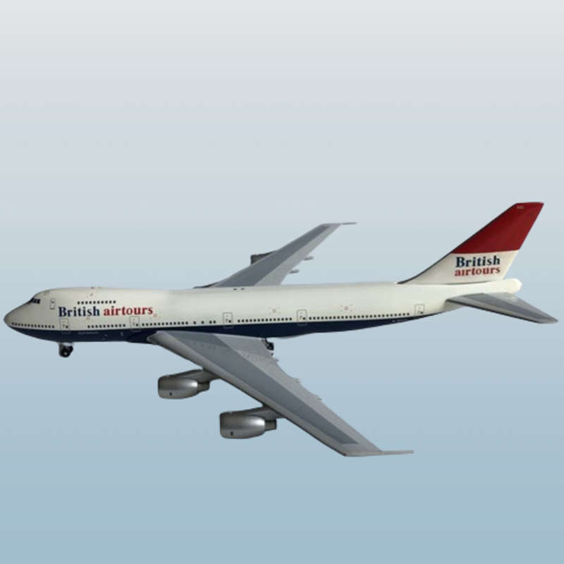 1:400 Scale, British Airways(British Air tours), Boeing 747, Display Model.