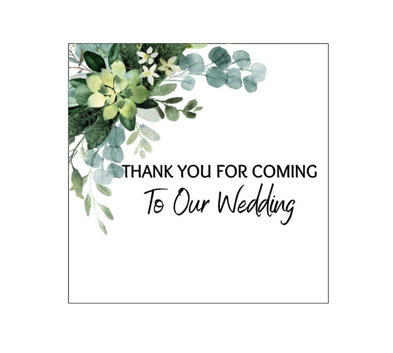Wedding `Thank You for Coming` Stickers - Pack of 300
