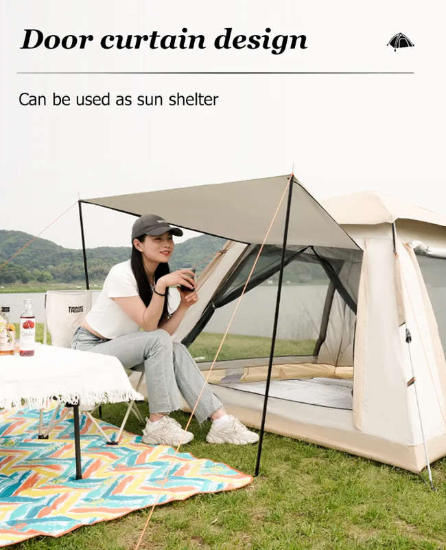 210x210cm Family Outdoor Camping Dome Tent E12-4-6