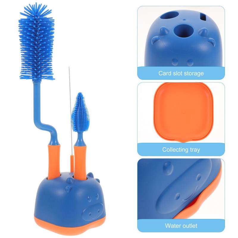 Bottle Brush Cleaning Set With Holder