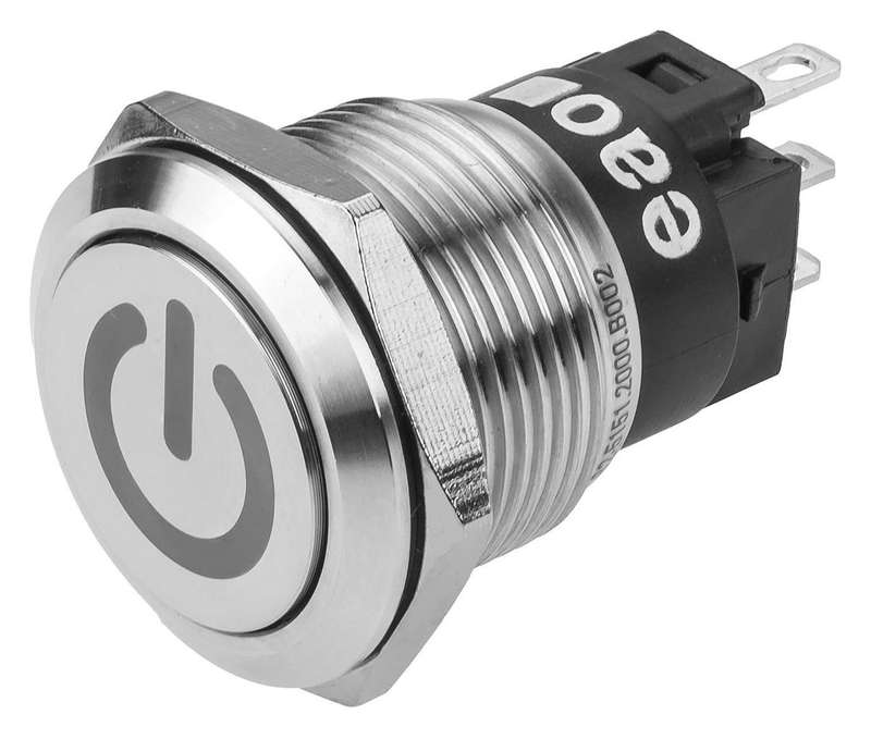 EAO (82-5151.2000.B002) Vandal Resistant Switch, Engraved, Standby,19 mm