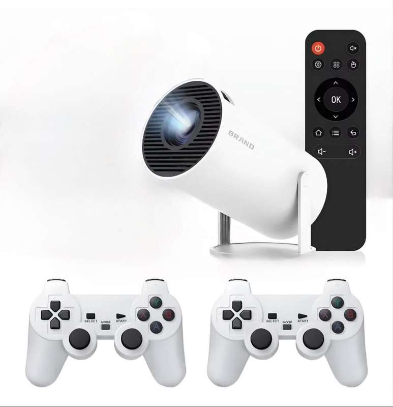 2-in-1 3D Wireless projector with controllers and remote