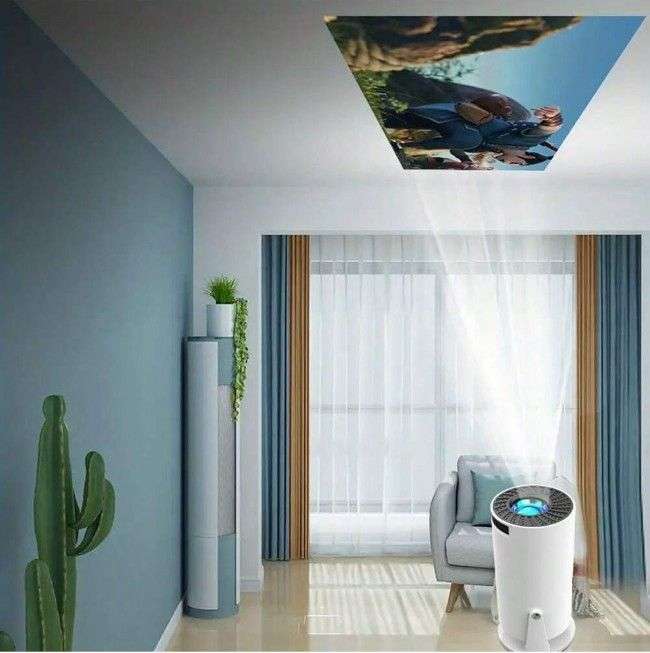 Mini Portable Ultra HD Projector With Dual WiFi And 4K Support - White