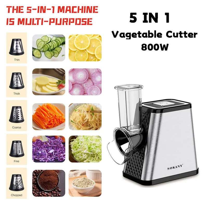 Sokany 5 in 1 electric vegetable slicer