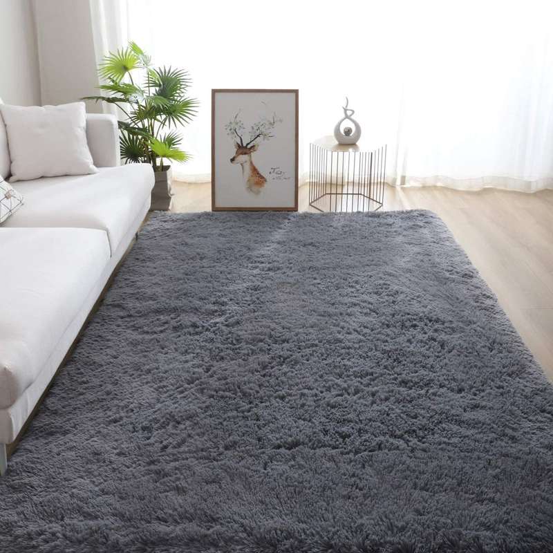 Light fluffy shaggy Rug/Carpet - Blue-Grey(Display Item)