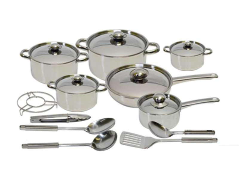 18 Piece Stainless Steel Cookware Set