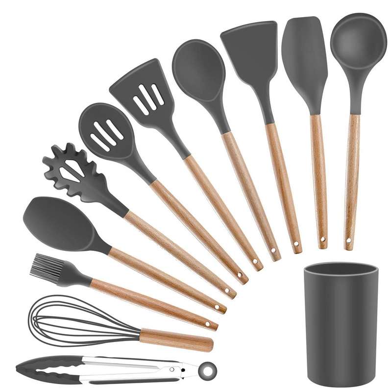 Silicone kitchen utensils - Grey