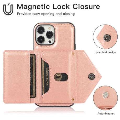 Leather wallet case with crossbody strap for iPhone 12