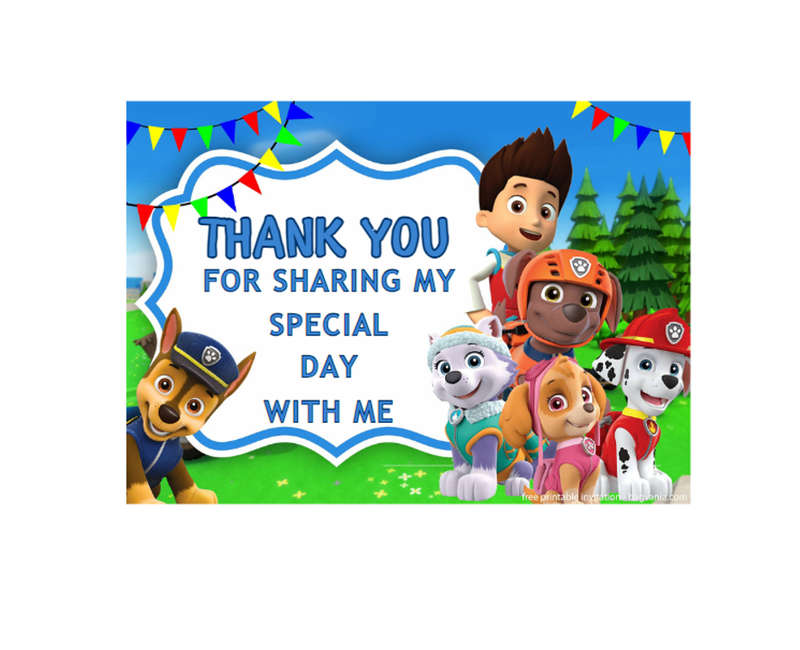 Paw Patrol Birthday Stickers - Pack of 20