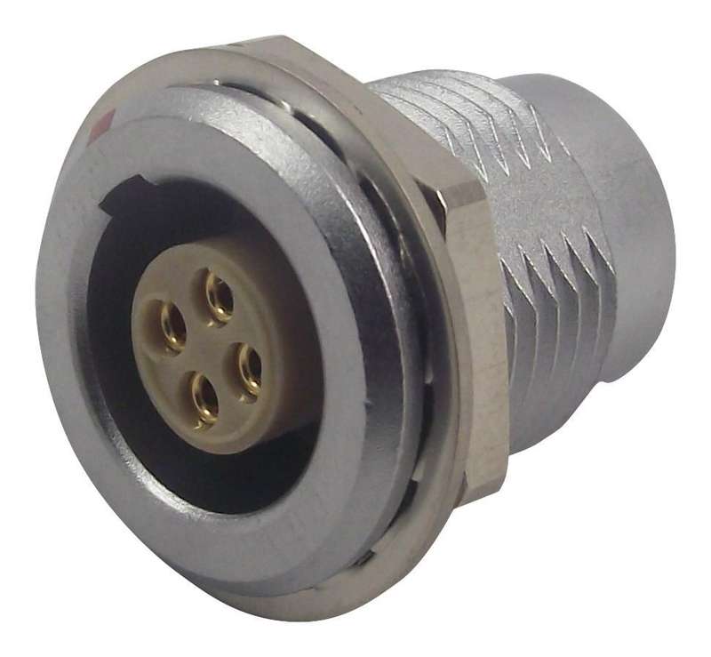Lemo (EGG.1B.304.CLL) Circular Connector, Panel Mount Receptacle, 4 Contact
