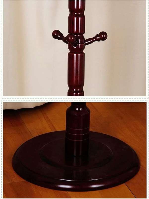 Wooden Coat Rack Stand - Clothes, Suits, Scarves, Handbags - Brown Colour