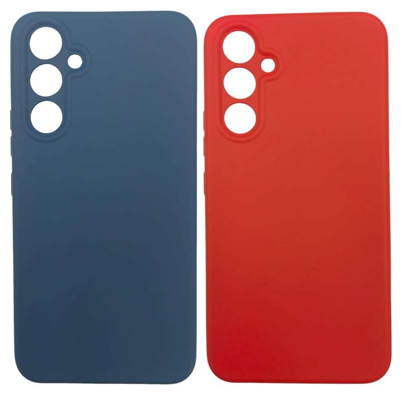 Blue & Red Liquid Silicone Cover for Samsung A24/A34/54 - 2Pack