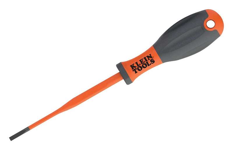 Klein Tools (32230INS) Screwdriver, Slotted, VDE, 3.5 mm Tip, 100mm Blade