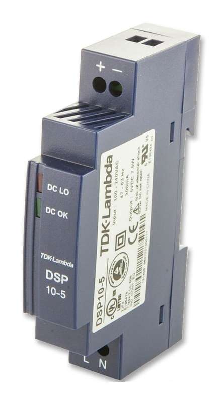 Tdk-lambda (DSP10-5) AC/DC DIN Rail Power Supply (PSU), ITE, 1 Output