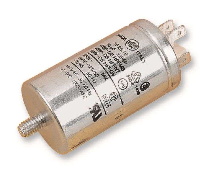 Ducati (4.16.26.10.64) Motor Run Capacitor, Metallized PP, Can, 10 µF, ± 5%