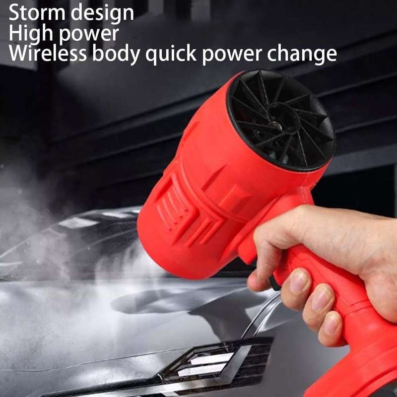 48V High Power Handheld Cordless Air Gun Blow Dryer With 2 Baterries