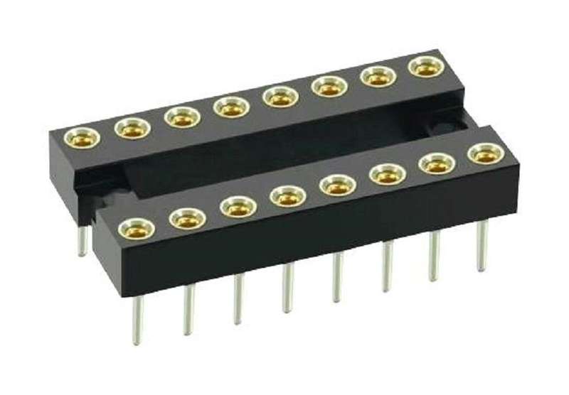 Harwin (D2816-42) IC & Component Socket, 16 Contacts, DIP Socket, 2.54 mm