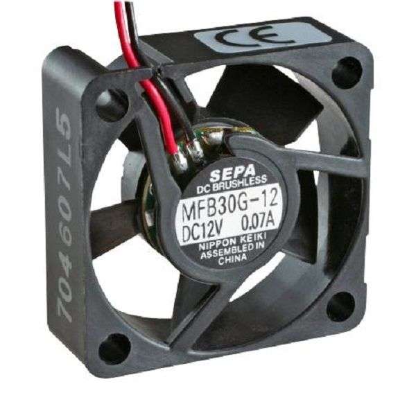 Sepa (MFB30G12) DC Axial Fan, 12 V, Square, 30 mm, 10 mm