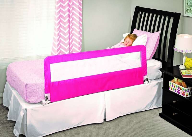 102cm Safety Classic Bed Guard Rail For Toddlers - Pink     2pc combo  original box damage
