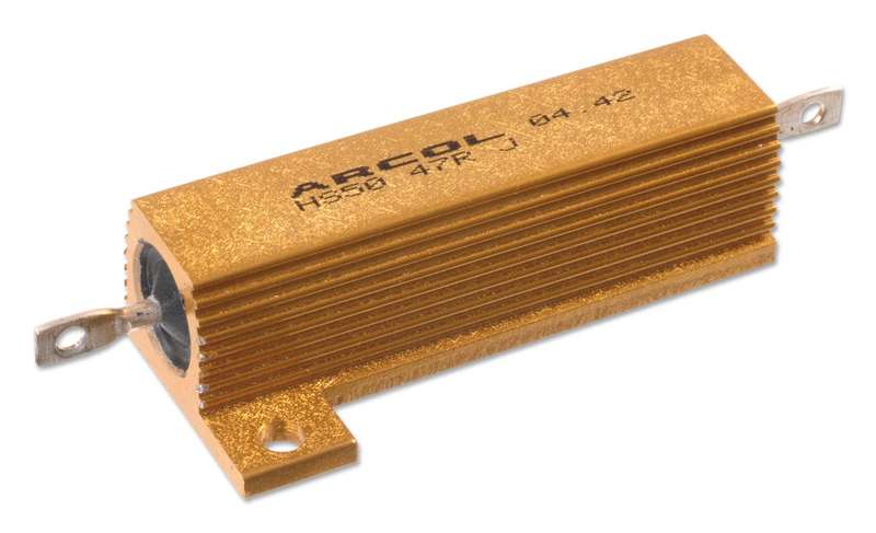 Arcol (HS50 2R2 J) Resistor, Axial Leaded, 2.2 ohm, 50 W, ± 5%, 1.25 kV