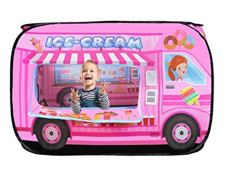 Ice Cream Truck Pop up Play Tent for Kids with 50 Balls