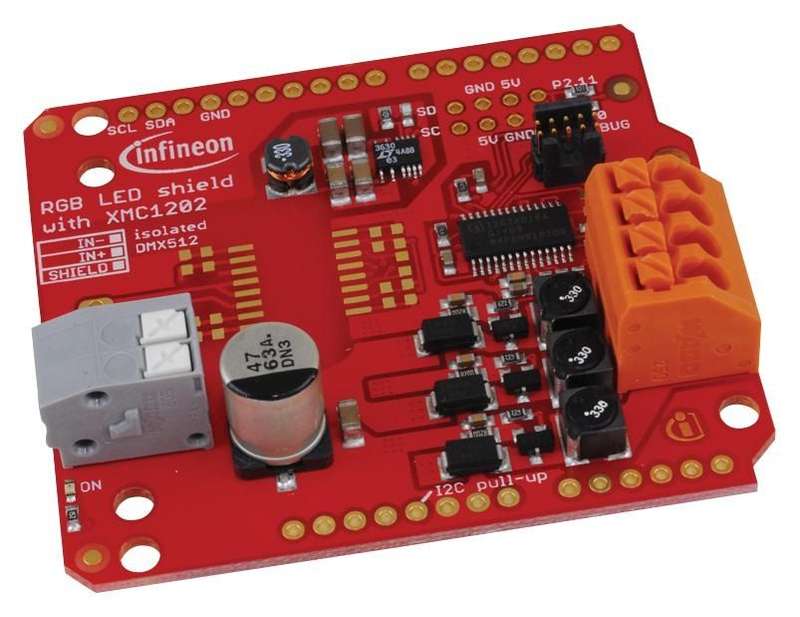 Infineon (KITLEDXMC1202AS01TOBO1) Evaluation Board, RGB LED Lighting Shield