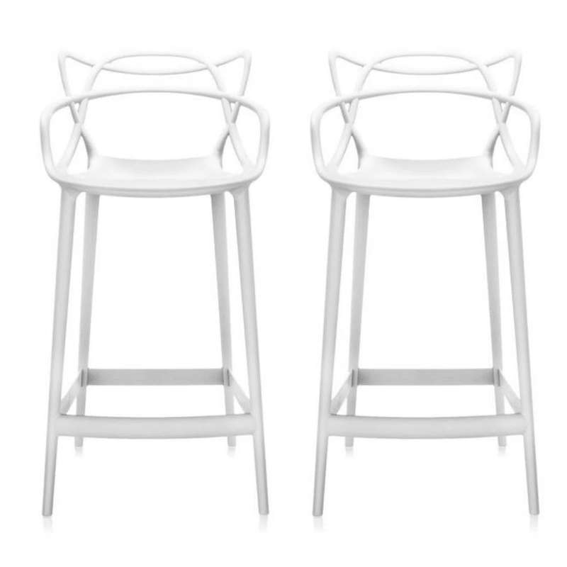 Bar Stool - Plastic 2pack White