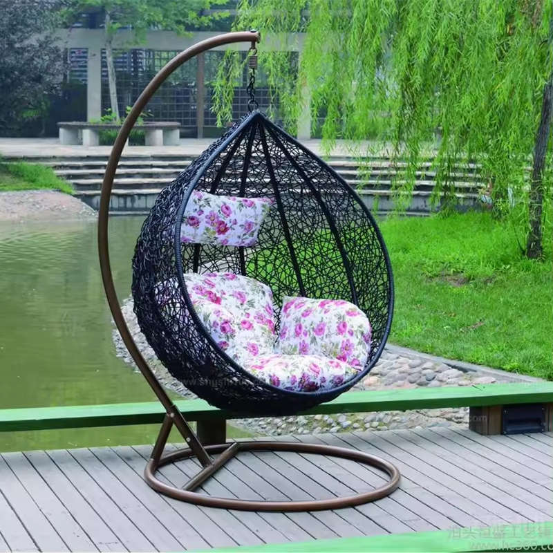Hanging / Nest Chairs Patio / Garden / Balcony Swing Chairs - Black Colour