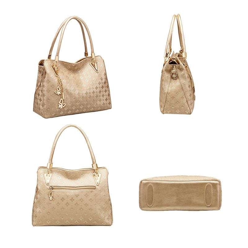4 Pieces Purses And Handbags For Women Shoulder Tote Bag Set - White
